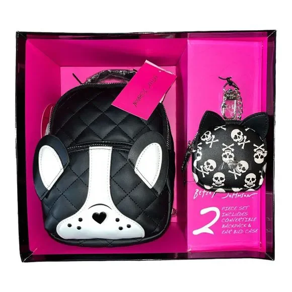 Betsey Johnson | Bags | Betsey Johnson Black White Dog 